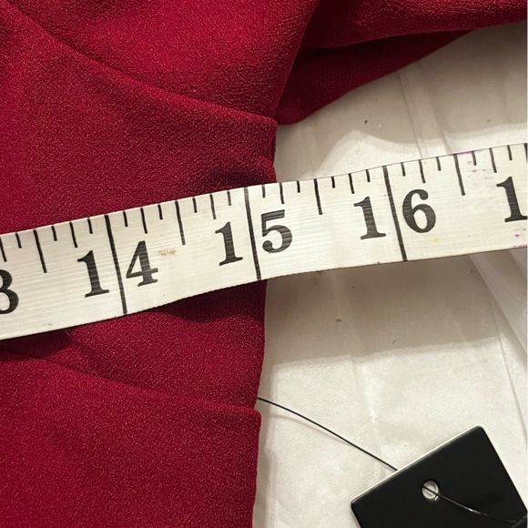 Lulus Over the Swoon Wine Red Off-the-Shoulder Bodycon Dress Sz S Women - Picture 8 of 10